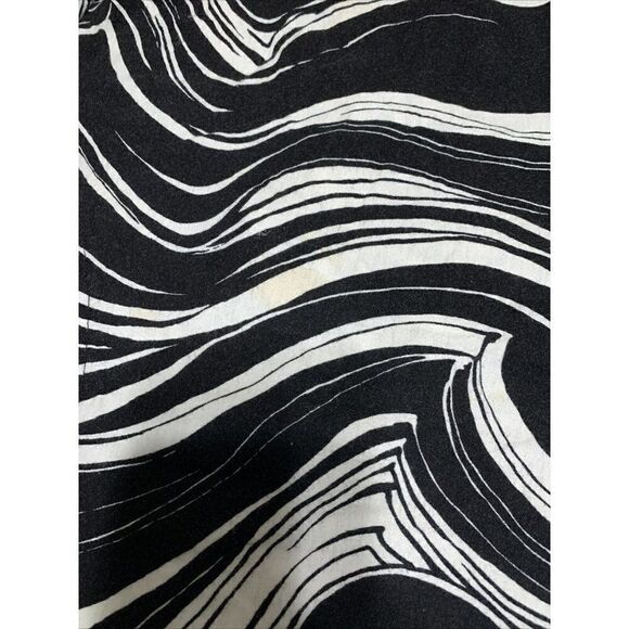 bcbg maxazria womens black white short sleeve oversized top one size - Picture 4 of 4